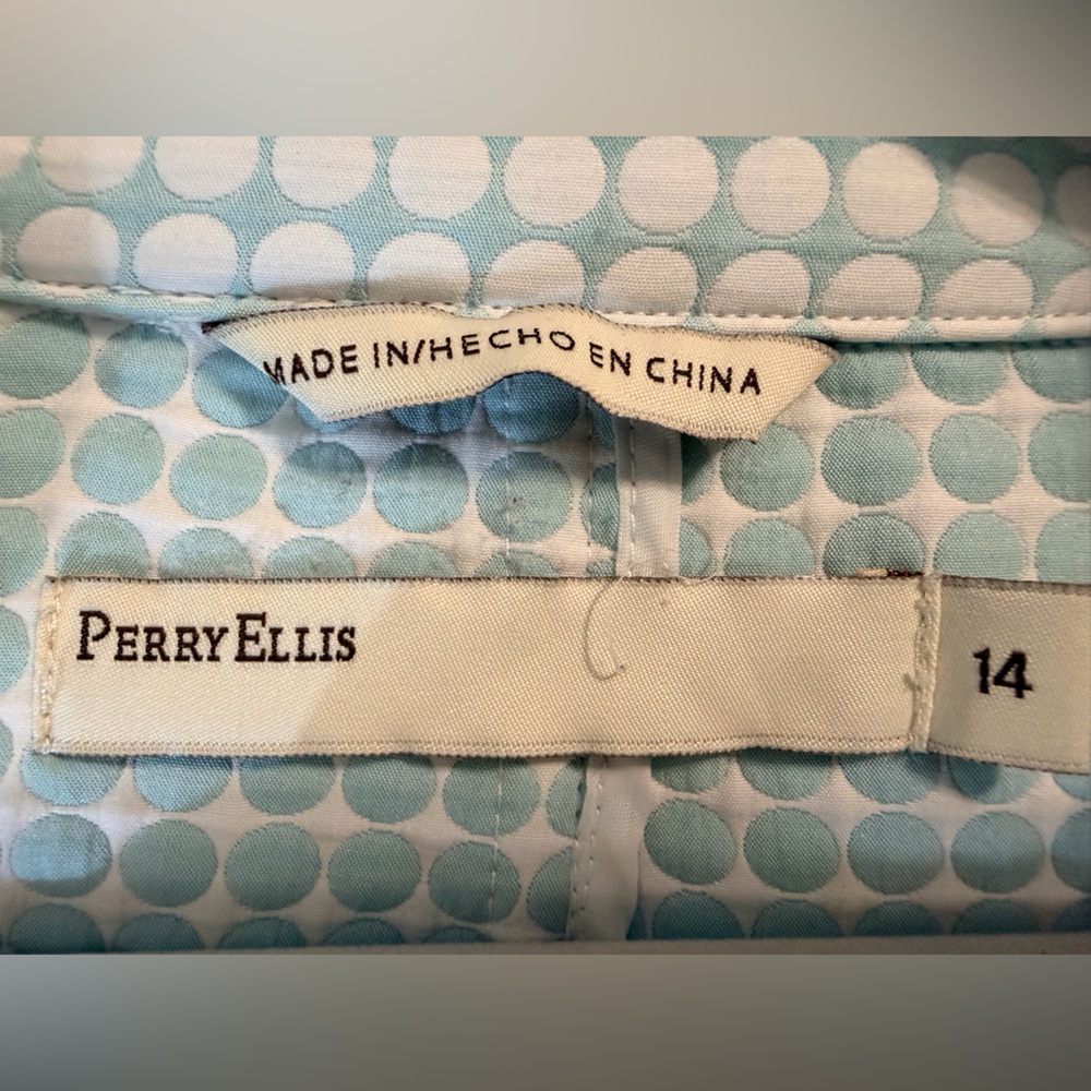 Perry Ellis Soft Blue Trench Coat | Classic Layering Piece | Like New - Picture 9 of 11